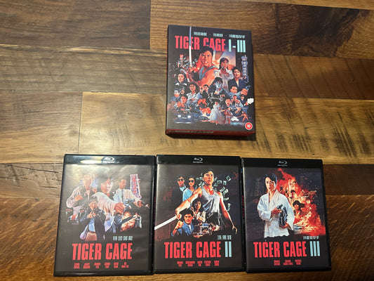 Tiger Cage I-III (Blu ray, 88 Films, Region B, Boxset, Standard Ed, Trilogy)
