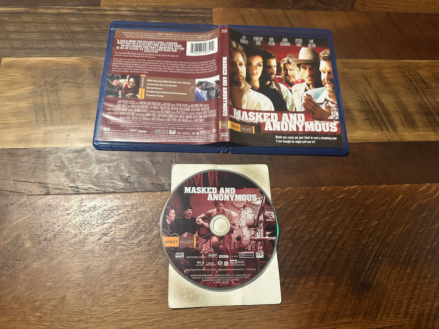 Masked And Anonymous (Blu ray, Shout Select, 2003 Jeff Bridges Classic)