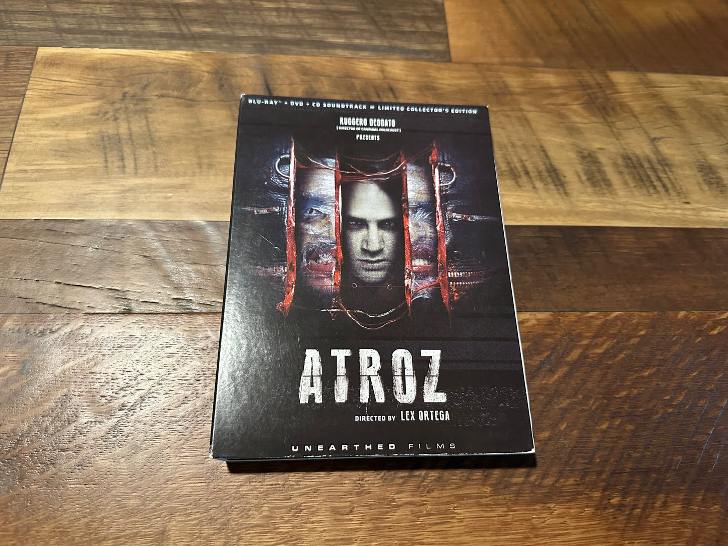 Atroz Blu ray/DVD/CD-Unearthed Films-Limited Collector’s Ed-3 Disc-