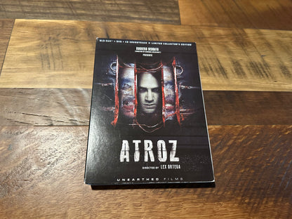 Atroz Blu ray/DVD/CD-Unearthed Films-Limited Collector’s Ed-3 Disc-