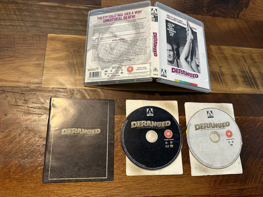 Deranged Blu ray-Arrow Video-70’s Horror Classic-Booklet-Region B