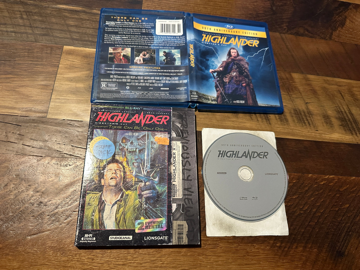 Highlander Blu ray-Lionsgate-VHS Slipcover-90’s Classic-Widescreen-