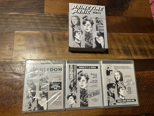 Primetime Panic Vol 1 (Blu ray, Vinegar Syndrome, Boxset, 3 Movies, NEW)