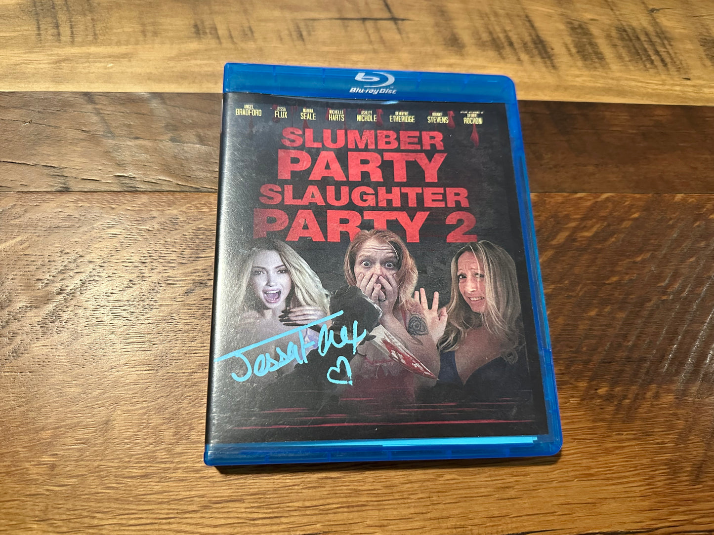 Slumber Party Slaughter Party 2 Blu ray-Signed-Obscure Horror-Rare-