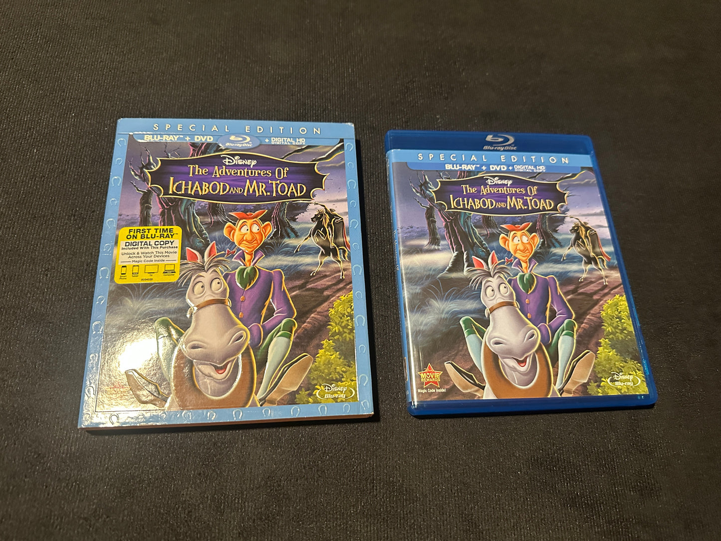 The Adventures Of Ichabod and Mr. Toad (Blu ray, Slipcover, Disney, No Dig)