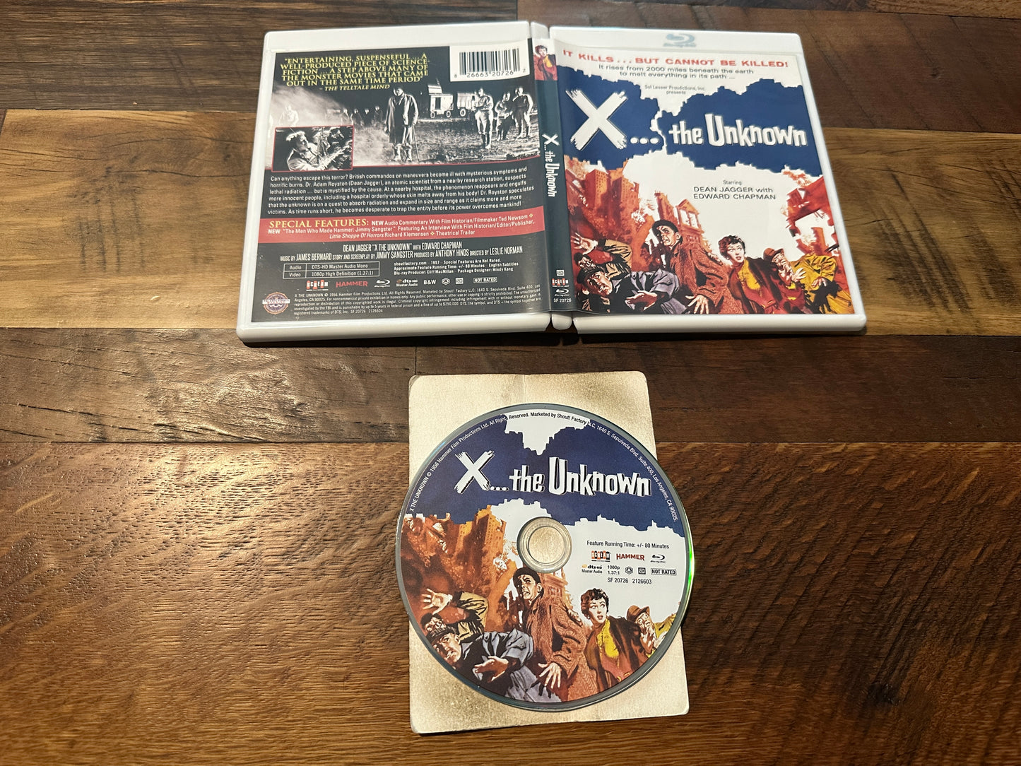 X…The Unknown (Blu ray, Scream Factory, 50’s Classic, Widescreen)