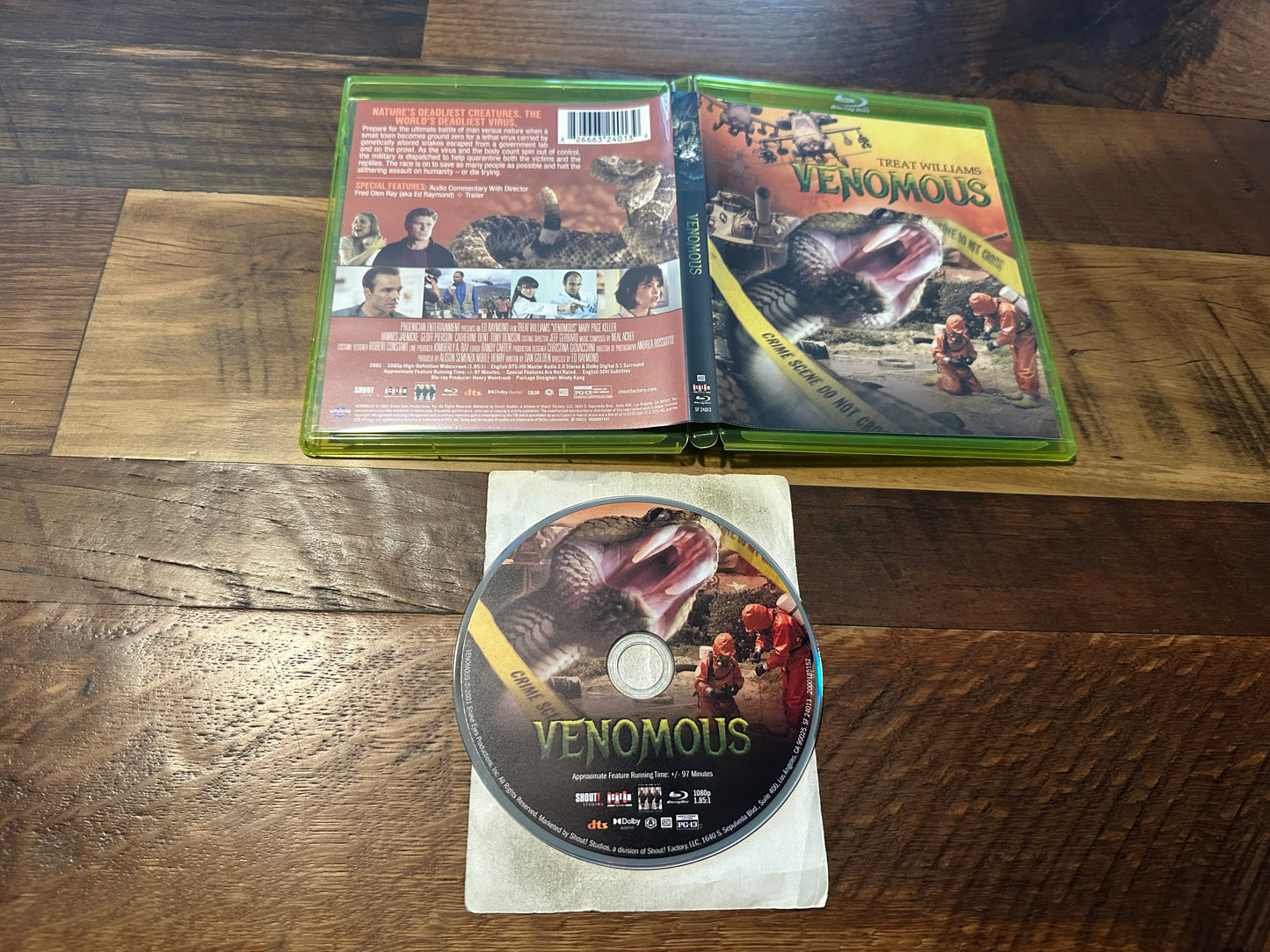 Venomous (Blu ray, Scream Factory, 2001 Horror, Treat Williams)
