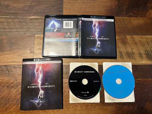 Event Horizon 4K Ultra HD/Blu ray-Paramount-2 Disc-Rare Slipcover-No Digital