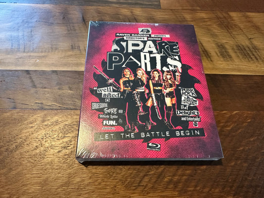 Spare Parts Blu ray-Raven Banner-Slipcover-Director’s Edition-NEW/Sealed