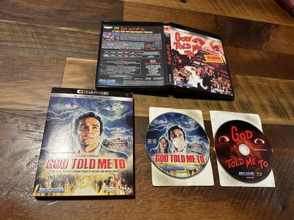 God Told Me To (4K Ultra HD/Blu ray, Blue Underground, Slipcover)