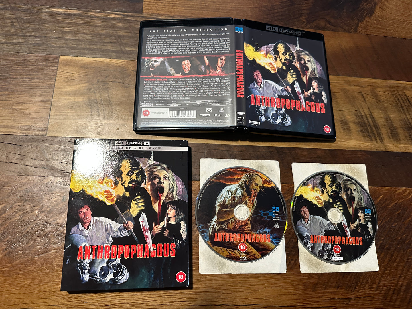Anthropophagous AKA Grim Reaper 4K Ultra/Blu ray-88 Films-Slipcover-