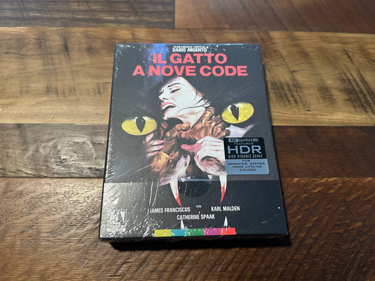 The Cat O’ Nine Tails (4K Ultra HD, Arrow Video, Limited Arte Original, NEW)
