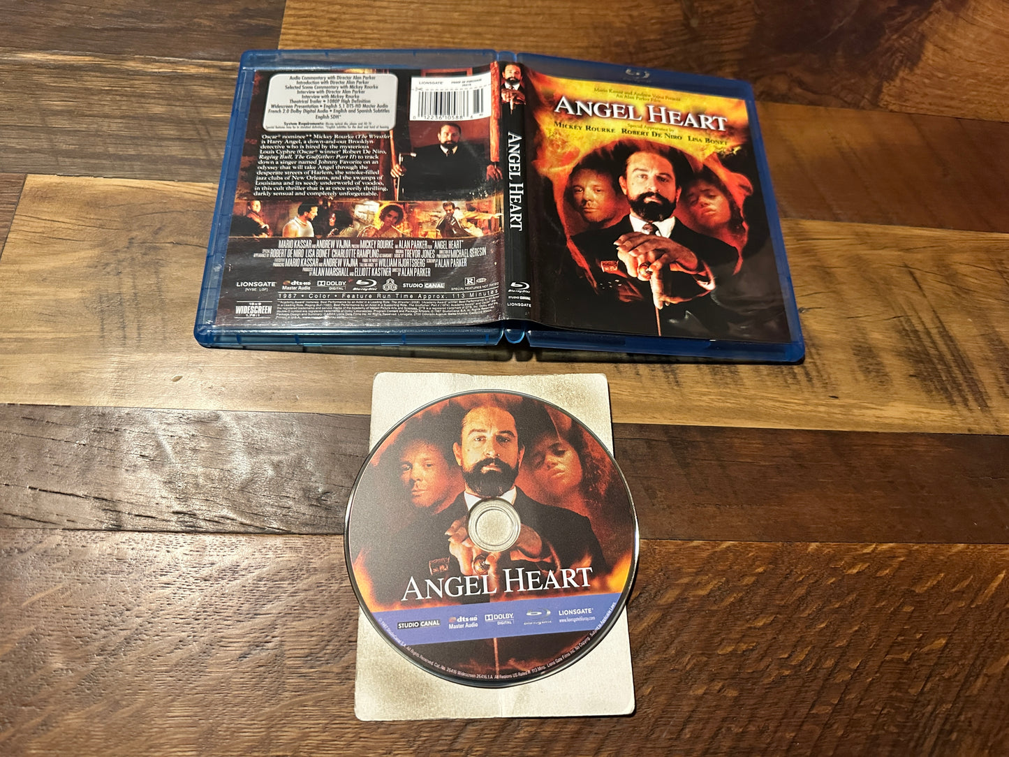 Angel Heart (Blu ray, Lionsgate, Mickey Rourke 80’s Classic, Widescreen, OOP)
