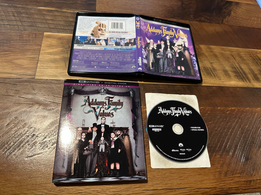 Addams Family Values 4K Ultra HD-Paramount-Slipcover-No Digital-