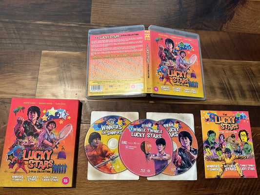 Lucky Stars 3 Film Collection Blu ray-Eureka!-Region B-Special Edition-Slipcover