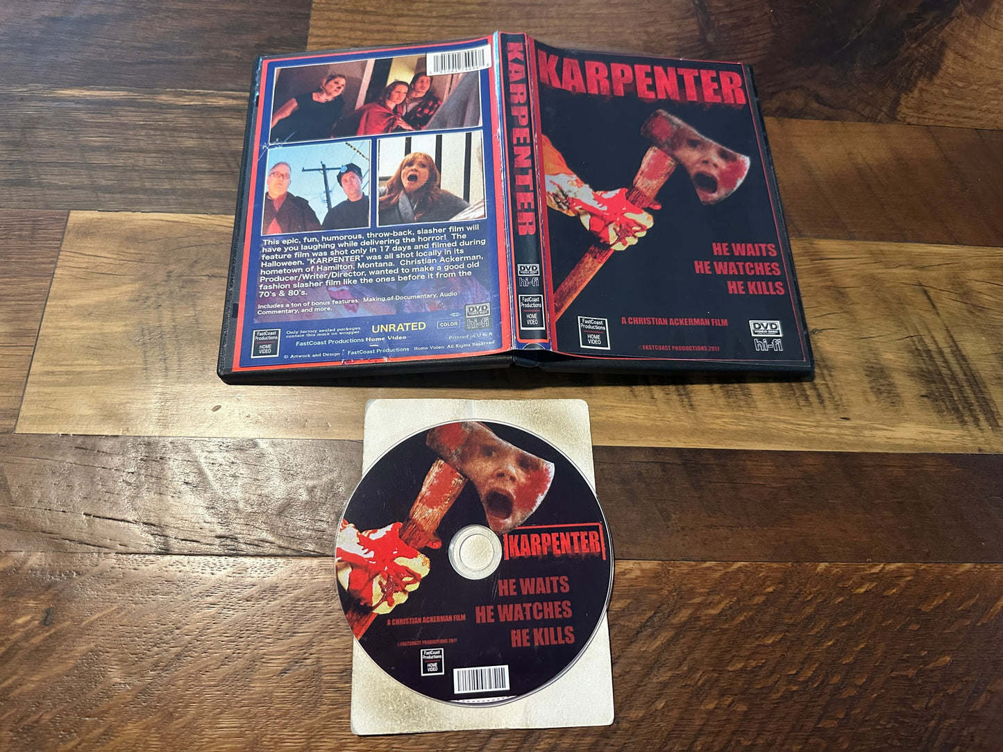 Karpenter (DVD-R, 2018 Christian Jackerman Very Rare Slasher, Impossible to Find)