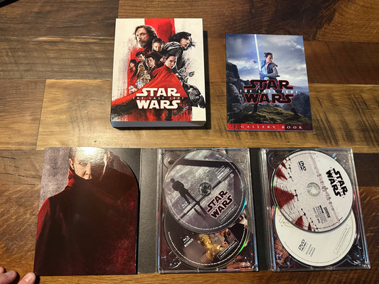 Star Wars The Last Jedi Blu ray-Lucas Films-4 Disc Set-Gallery Book