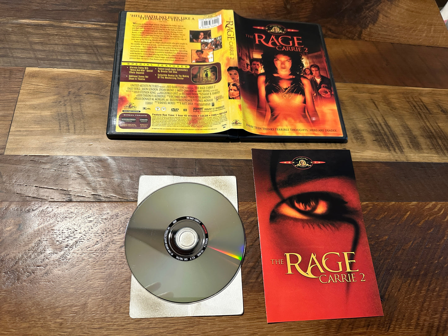 The Rage Carrie 2 (DVD, MGM, 90’s Horror Classic, Widescreen)