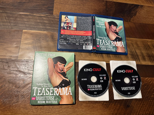 Teaserama & Varietease (Blu ray, Kino Lorber, Slipcover, Bettie Page)
