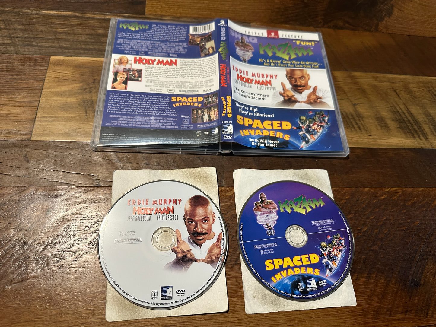 Kazaam & Holy Man & spaced Invaders (DVD, Mill Creek Ent, Triple Feature)