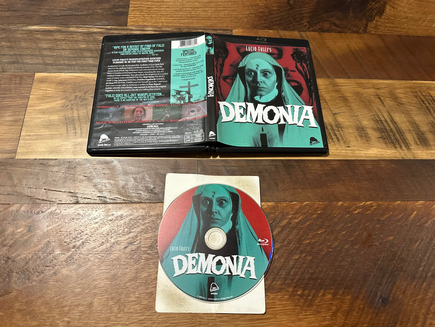 Demonia blu ray-Severin Films-90’s Horror-Lucio Fulci’s-