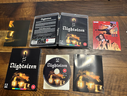 Nightsiren Blu ray-Arrow Video-Slipcover-Region B-Limited Ed-Booklet