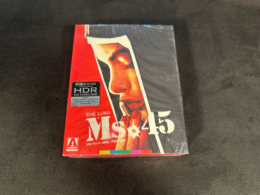 Ms. 45 (4K Ultra HD, Arrow Video, Limited Ed, Abel Ferrara Classic, Slipcover, NEW)