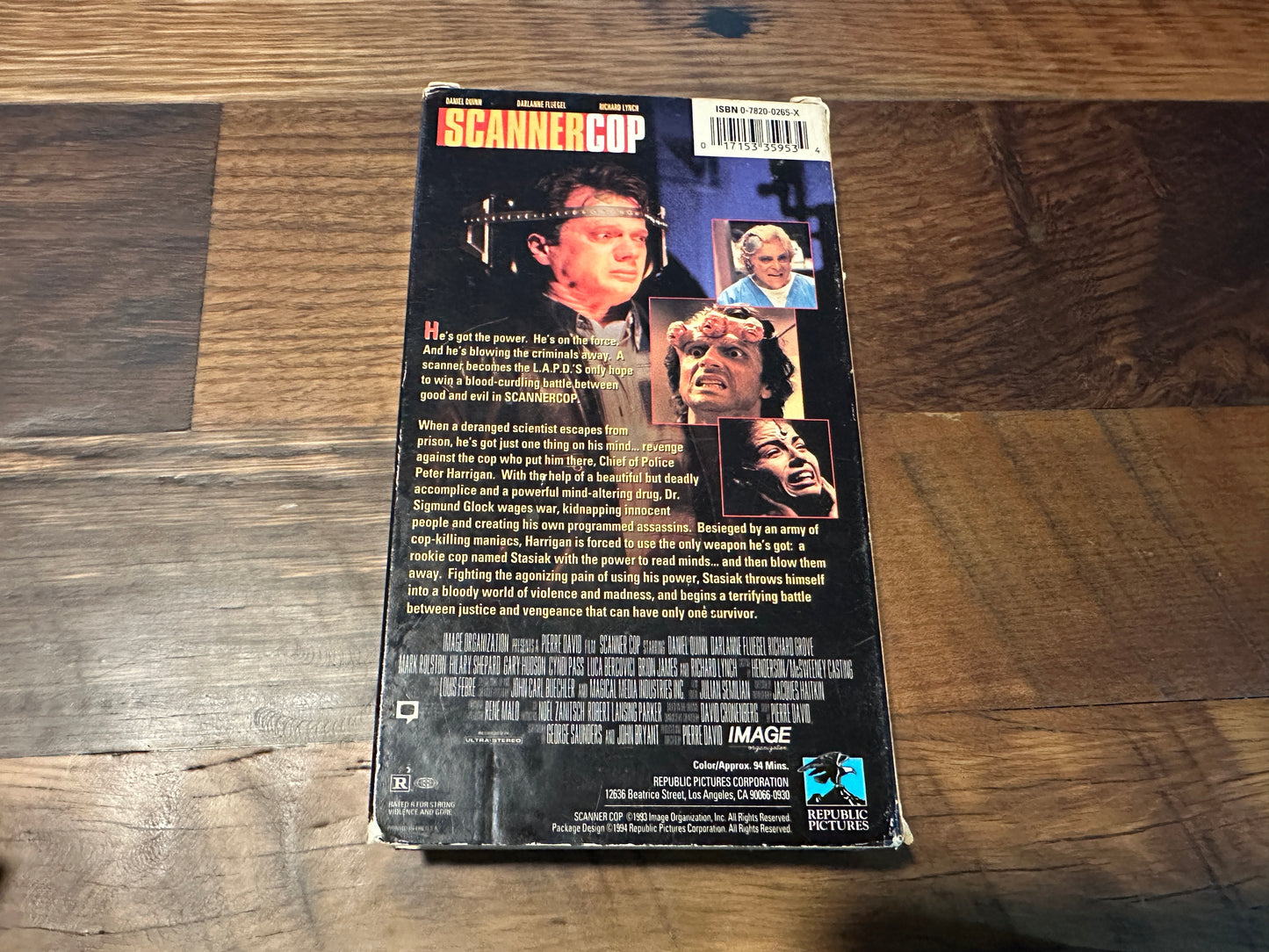Scanner Cop VHS-Republic Pictures-Daniel Quinn 90’s Classic-