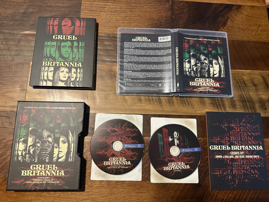 Cruel Britannia (Blu ray,Vinegar Syndrome, Hard Slipcover, Booklet)
