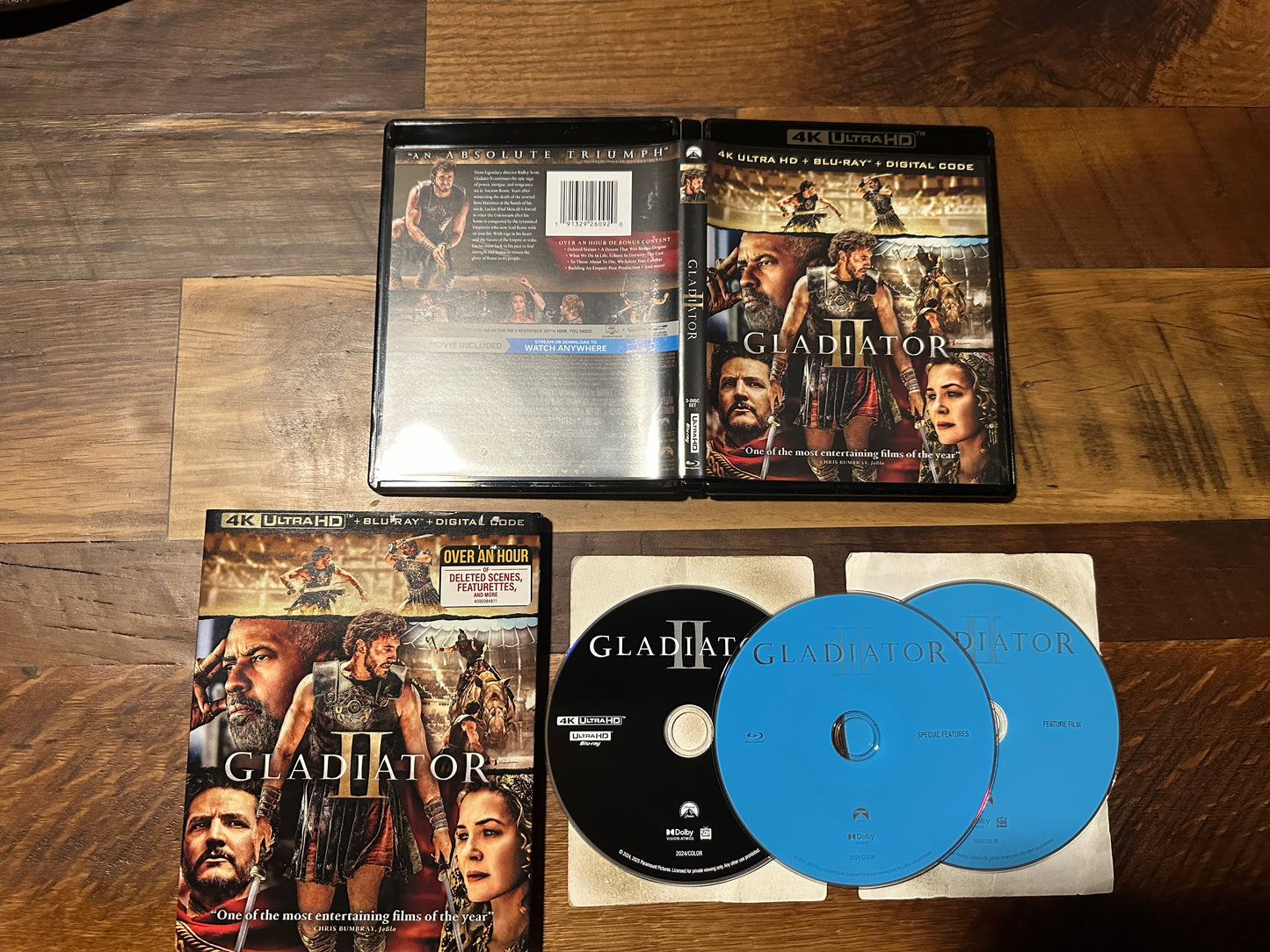 Gladiator II (2) (4K Ultra HD/Blu ray, Paramount, 3 Disc Set, Slip, No Digital)