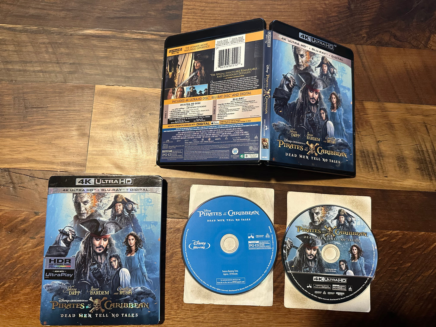 Pirates of the Caribbean Dead Men Tell No Tales 4K Ultra HD/Blu ray-Slip-No Digital