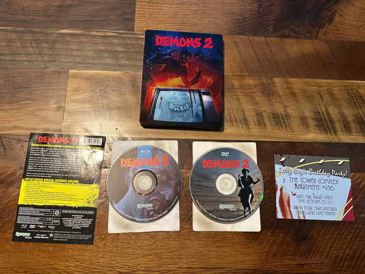 Demons 2 (Blu ray/DVD, Synapse Films, Steelbook, 80’s Horror, 2 Disc)