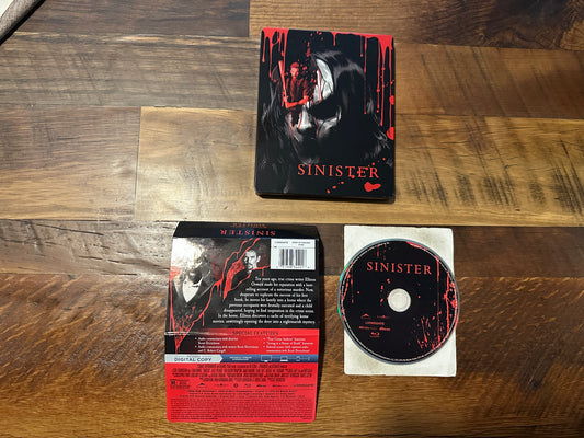 Sinister (Blu ray, Lionsgate, Steelbook, Classic Horror, No Digital)
