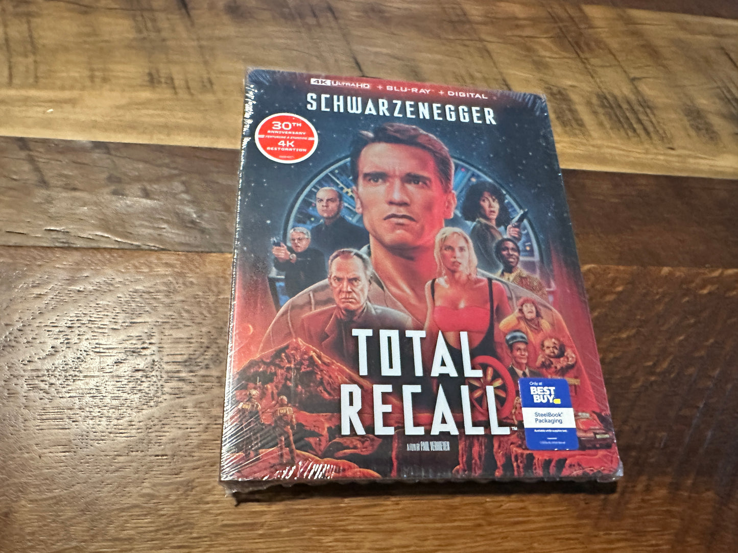Total Recall (4K Ultra HD/Blu ray, Lionsgate, Steelbook, Slipcover, NEW)