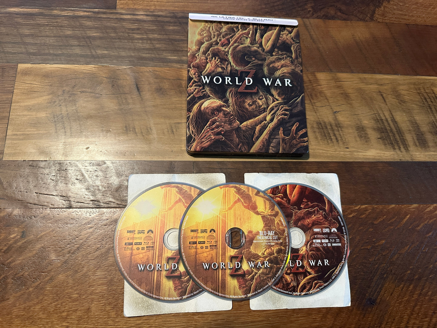 World War Z (4K Ultra HD/Blu ray, Scream Factory, Steelbook, 3 Disc)