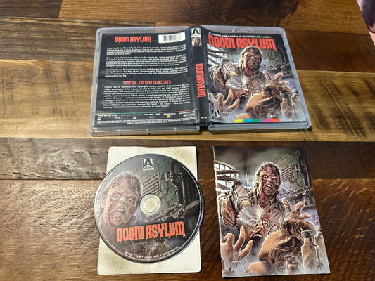 Doom Asylum Blu ray-Arrow Video-80’s Horror-US Release-Rare Booklet