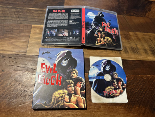 Evil Laugh Blu ray-Vinegar Syndrome-Slipcover-80’s Horror-