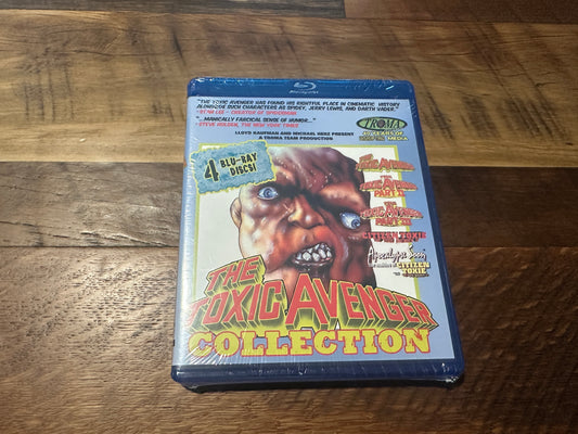 The Toxic Avenger Collection Blu ray-Troma Entertainment-4 Disc Set-NEW