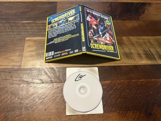 Screwdriver DVD-R Grundy Nation Films-Signed Disc-Rare Obscure Horror
