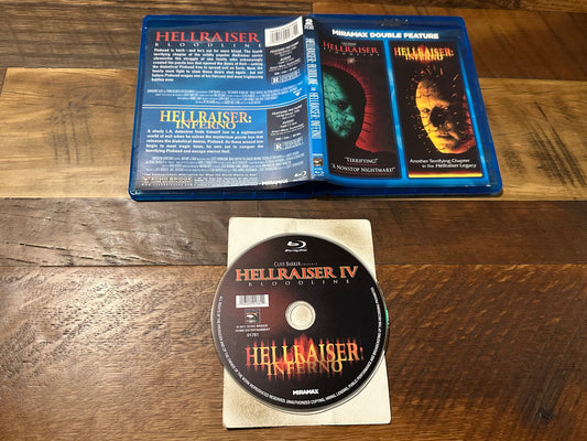 Hellraiser Bloodline & Hellraiser Inferno Blu ray-Double Feature-