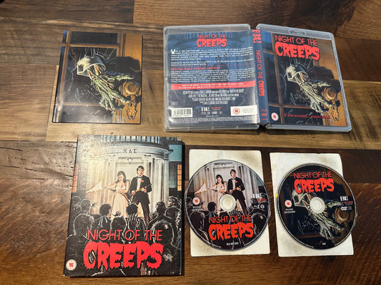 Night Of The Creeps Blu ray/DVD-Eureka-Slipcover-Region B-2 Disc-