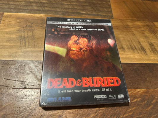 Dead & Buried (4K Ultra HD/Blu ray/CD, Blue Underground, Lenticular Slip, NEW)
