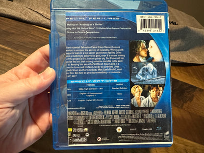 Hollow Man (Blu ray, Sony Pictures, Kevin Bacon Classic, Widescreen)
