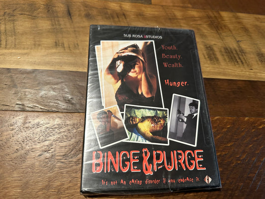Binge & Purge DVD-Sub Rosa Studios-Obscure Horror-NEW/Sealed