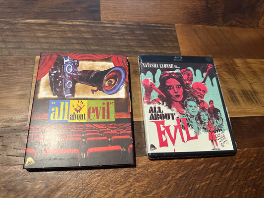 All About Evil Blu ray/CD-Severin Films-Slipcover-2 Disc-Booklet-NEW