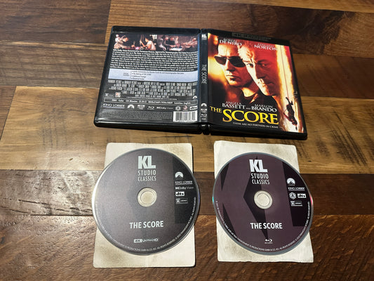 The Score (4K Ultra HD/Blu ray, Kino Lorber, Robert DeNiro Classic)