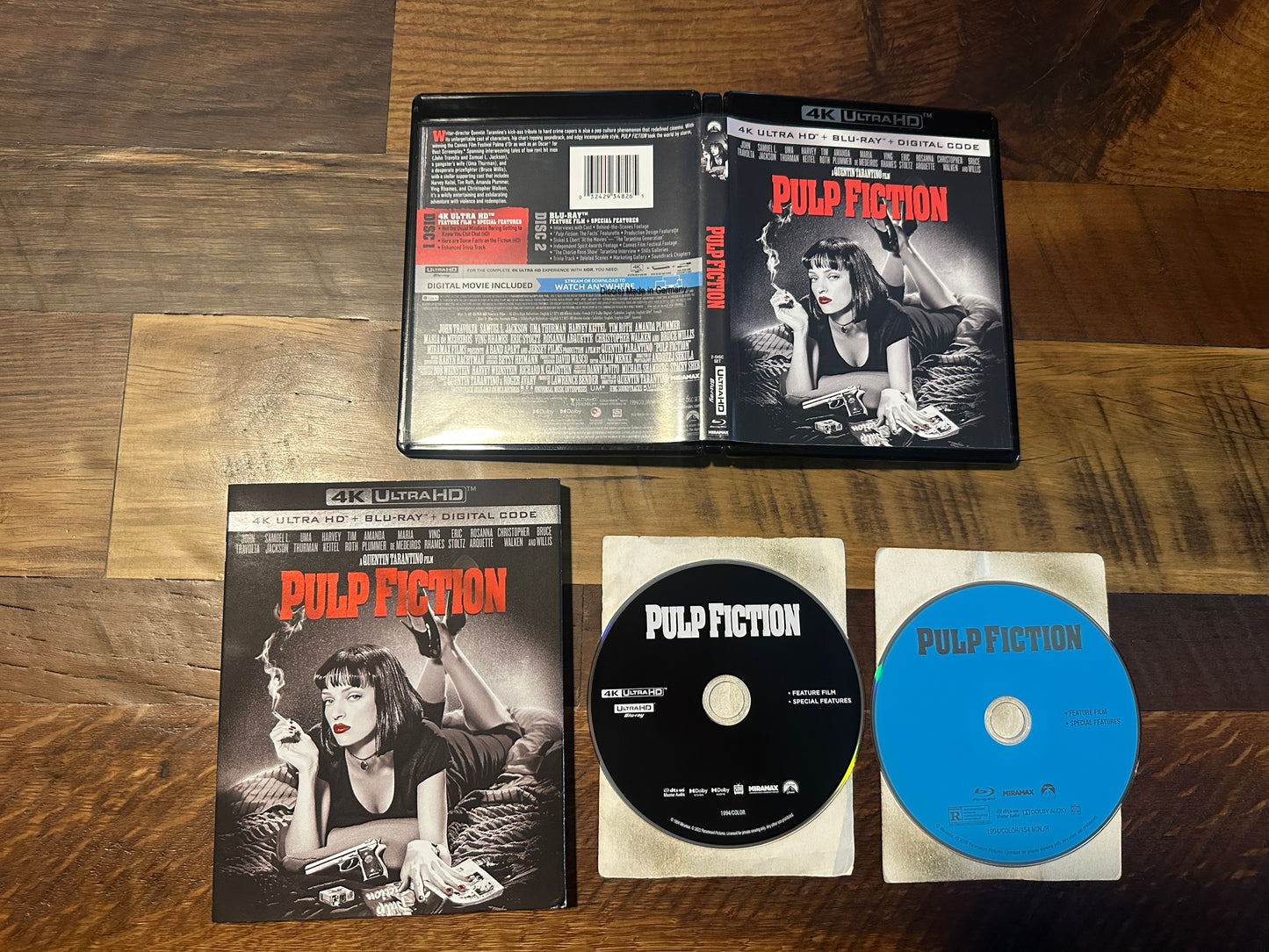 Pulp Fiction (4K Ultra HD/Blu ray, Paramount, 2 Disc, Slipcover, No Digital)