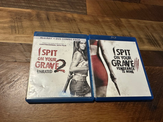 I Spit On Your Grave 2 & 3 Blu rays-Revenge Horror-Widescreen-