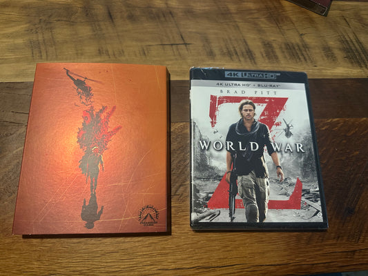 World War Z 4K Ultra HD/Blu ray-Paramount-Paramount Scares Slipcover-NEW