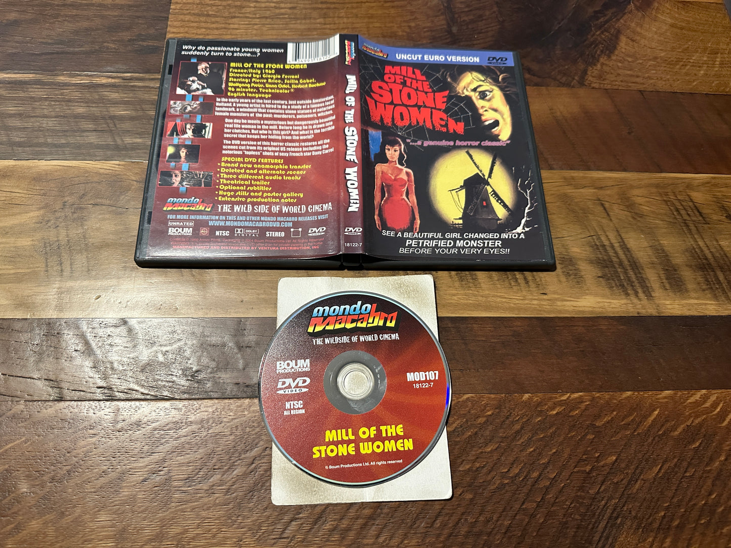 Mill of the Stone Women (DVD, Mondo Macabro, Uncut Euro Version)